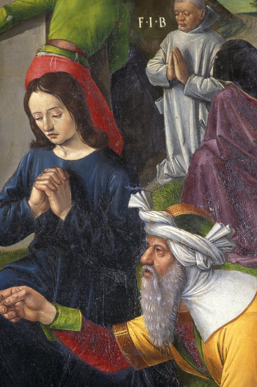 Indre & Loire N * 176 - Chateau de Loches - Detalj av altertavlen til korsfestelsen - Ecole de Jean Fouquet - 1485 - av Unbekannt