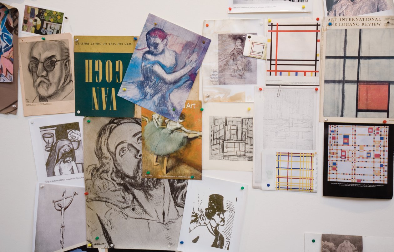 Interiør i hjemmet og studioet til R. B. Kitaj, Los Angeles, USA, 2007 (bilde) av Unbekannt
