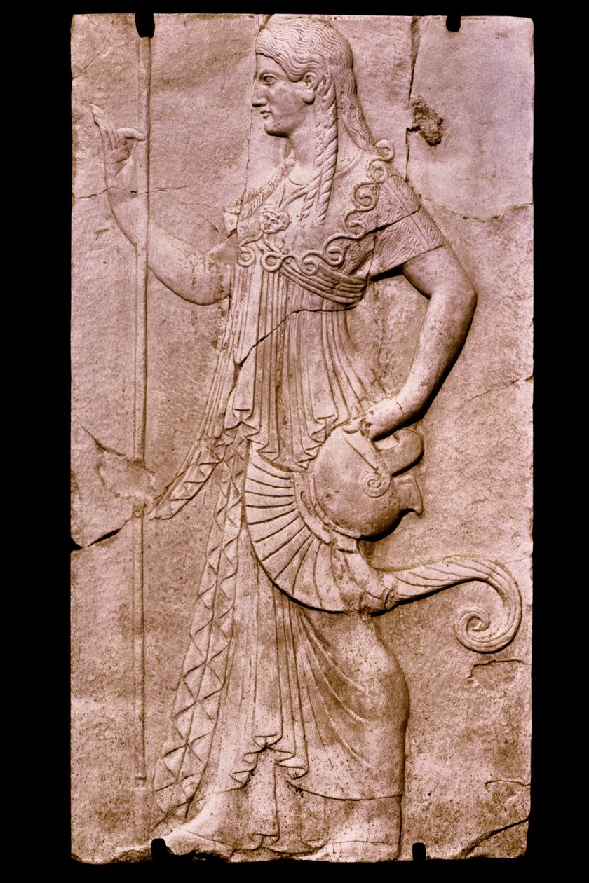 Italia: Det arkeologiske stedet Herculanum ved foten av Vesuve: Sacellum of the Four Gods av William M. Timlin