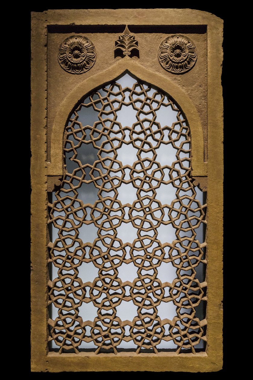 Jali har åttekanter og stjerner. Nord-India, slutten av 1500-tallet - begynnelsen av 1600-tallet. Gres skulpterer. Museet Louvre av William M. Timlin