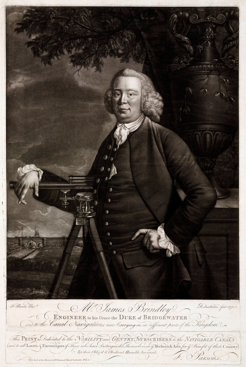 James Brindley , britisk sivilingeniør og kanalbygger av Unbekannt
