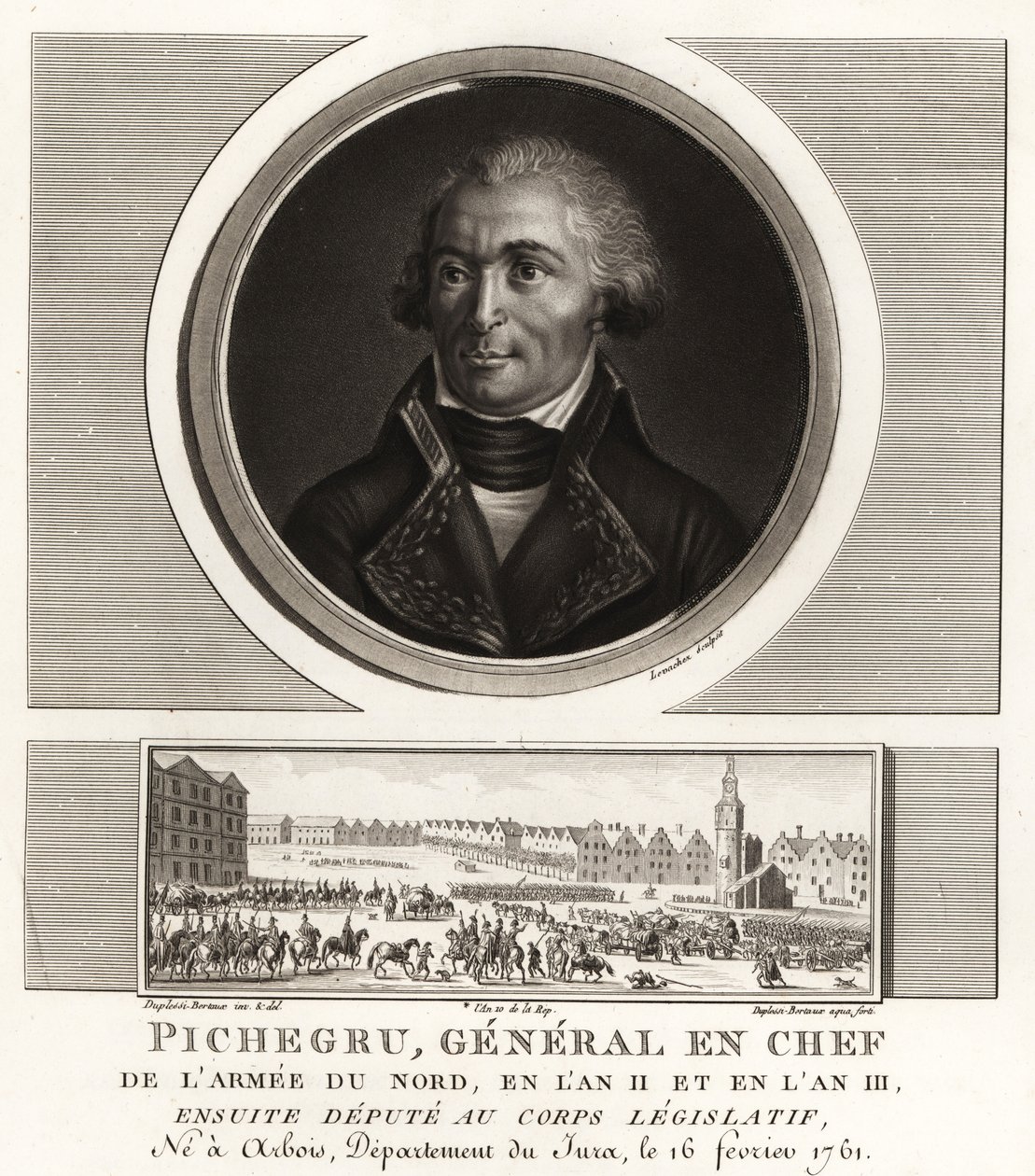 Jean Charles Pichegru, revolusjonær general og sjef for hæren i nord, sluttet seg senere til royalistene, døde i fengsel av Unbekannt