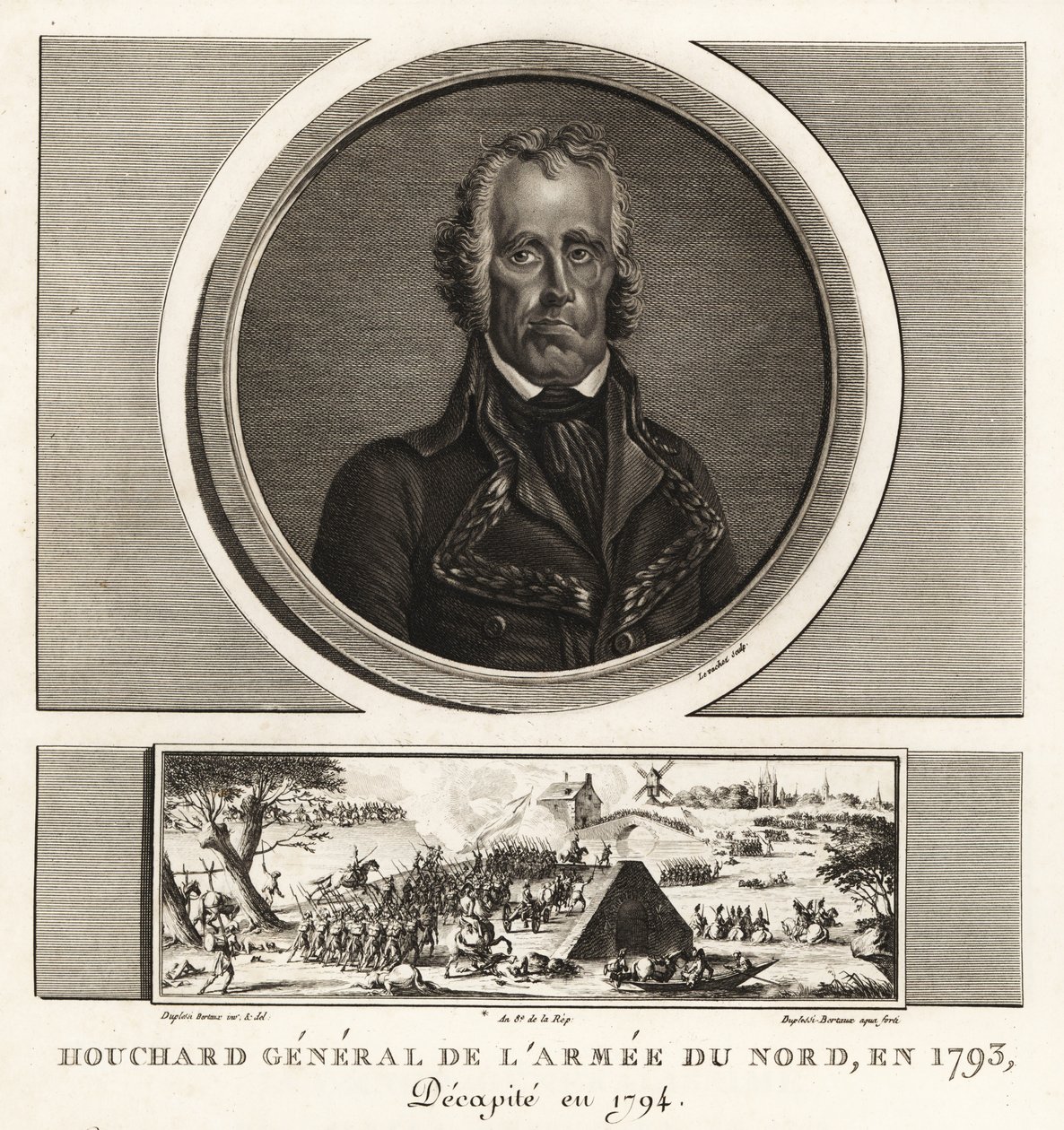 Jean Nicolas Houchard, fransk revolusjonær general for Army of the North, henrettet for feighet i av Unbekannt