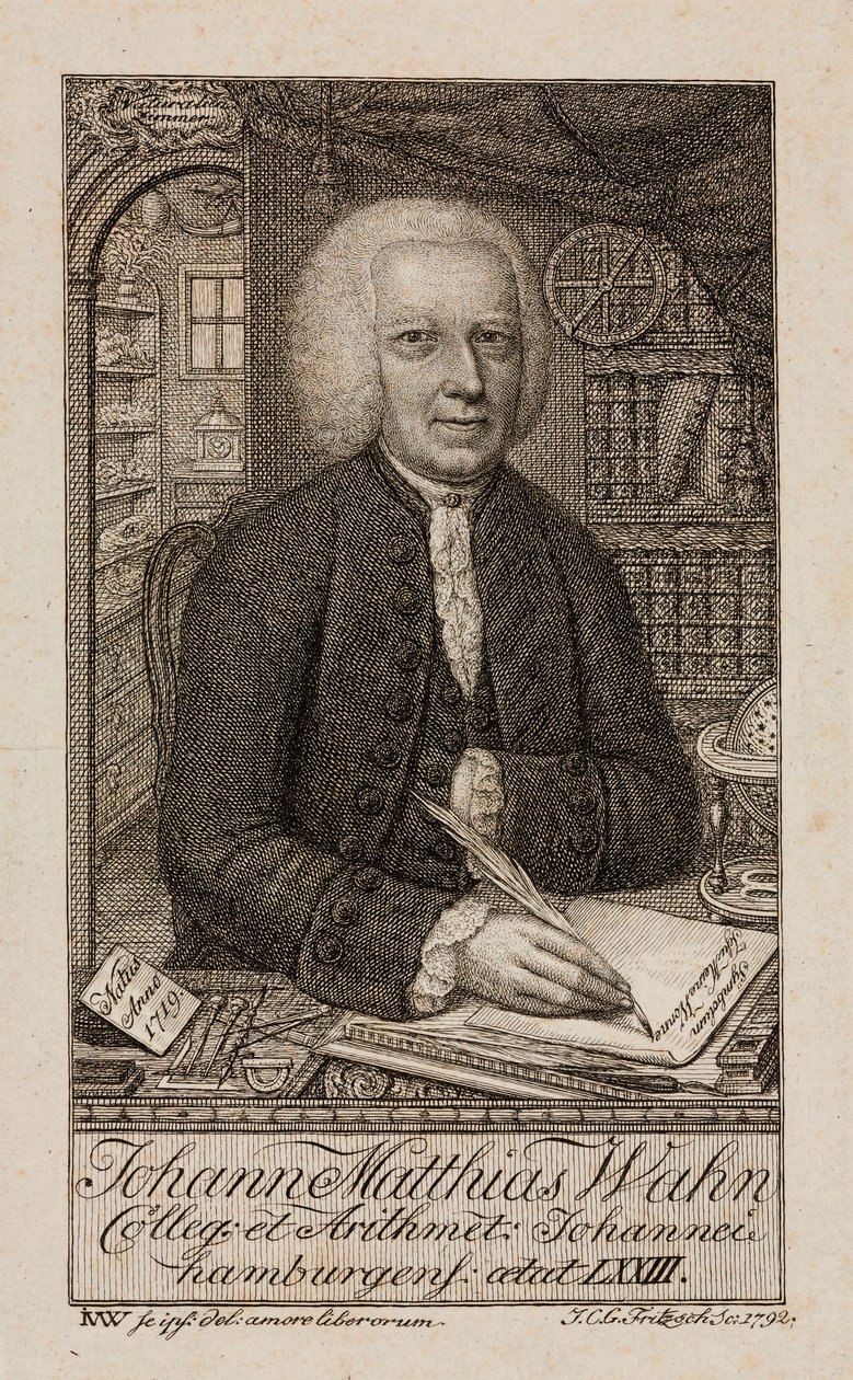 Johann Matthias Wahn , tysk matematiker, c1792 av Unbekannt