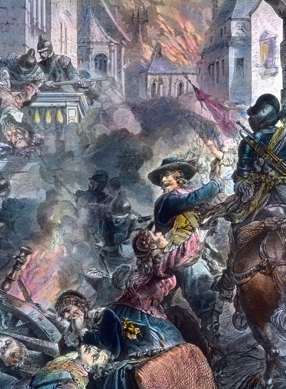 Johann Tserclaes kjemper ved byen Magdeburg av Unbekannter Künstler