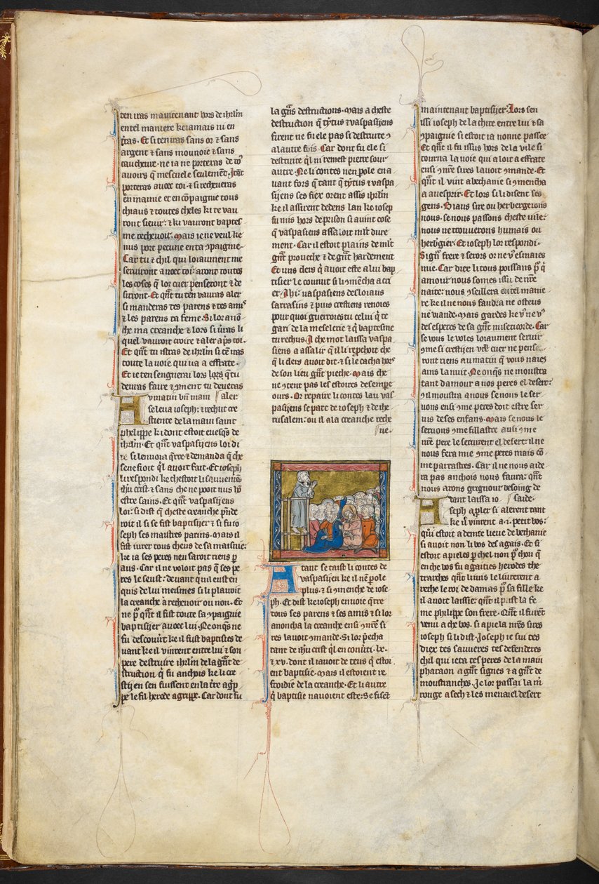 Josef av Arimathea forkynte for sine tilhengere fra historien om den hellige gral, ca 1315-1 av Unbekannter Künstler