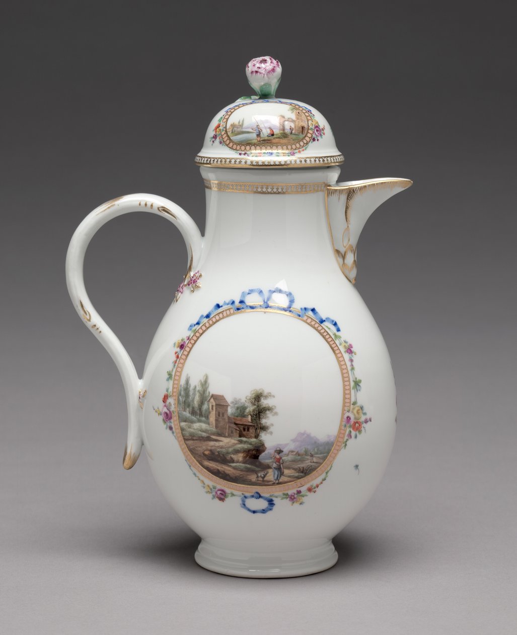 Kanne med lokk, laget av Meissen Porselensfabrikk, 1774-1814 av Unbekannt
