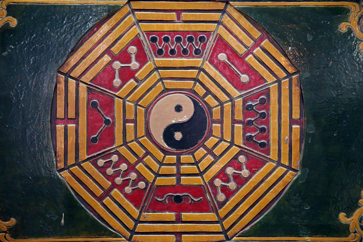 Khanh Van Nam Vien taoistpagode. Yin Yang symbol. Ho Chi Minh-byen. Vietnam av Unbekannt