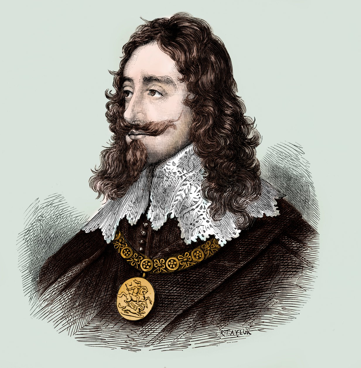 Kong Charles I av Unbekannter Künstler