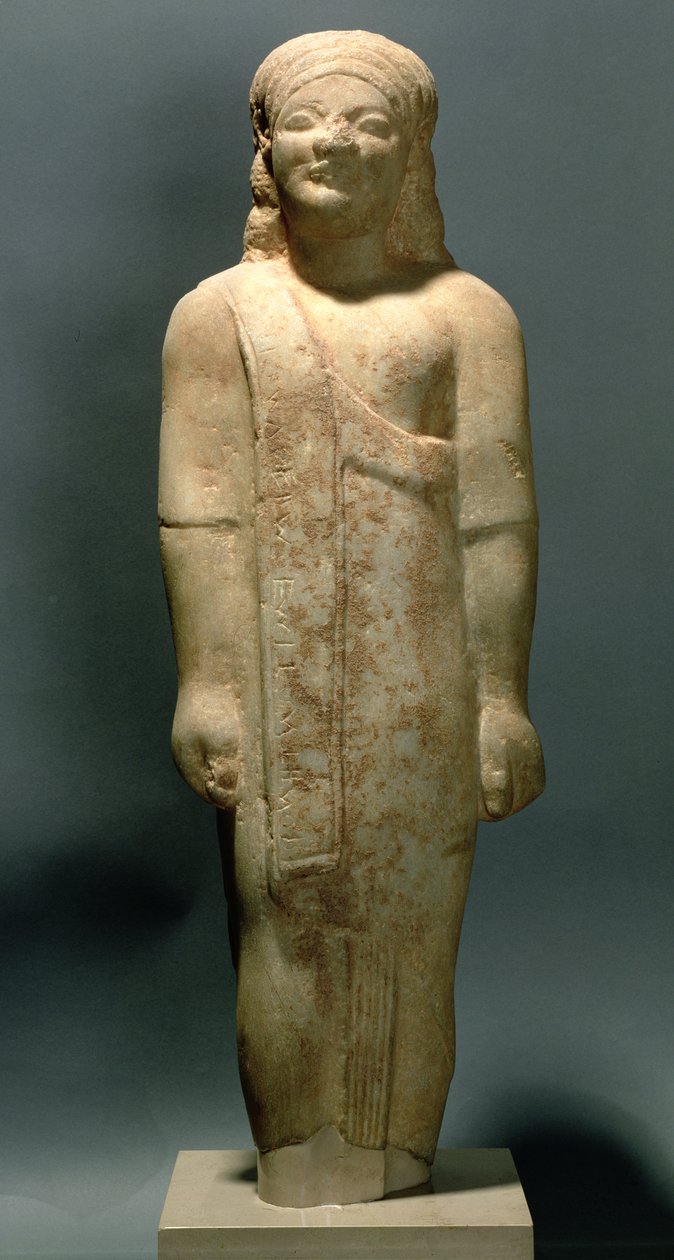 Kouros Dionysermos, gresk, arkaisk periode, ca. 600 f.Kr. (stein) av Unbekannt