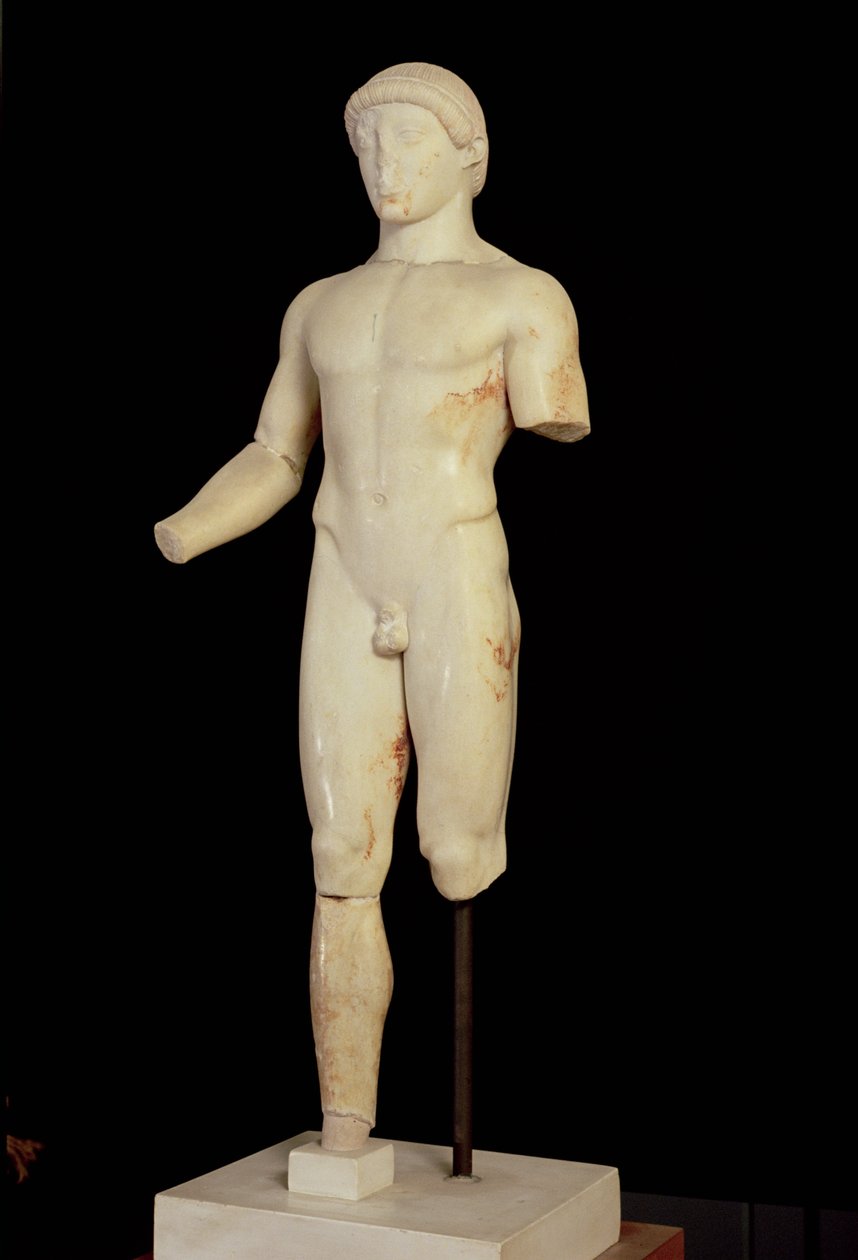 Kouros: den ettbente gutten (sett forfra - se også 66079) av Unbekannt