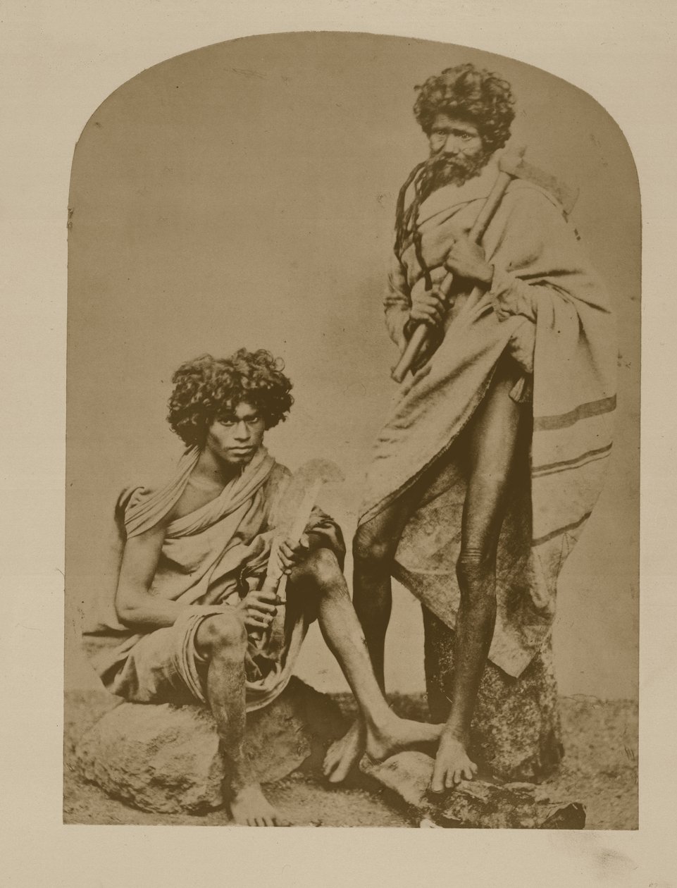 Kurumbarer fra Neelgerries, no. 431 fra "Faces of India", pub. 1872 (sepia-bilde) av Unbekannt