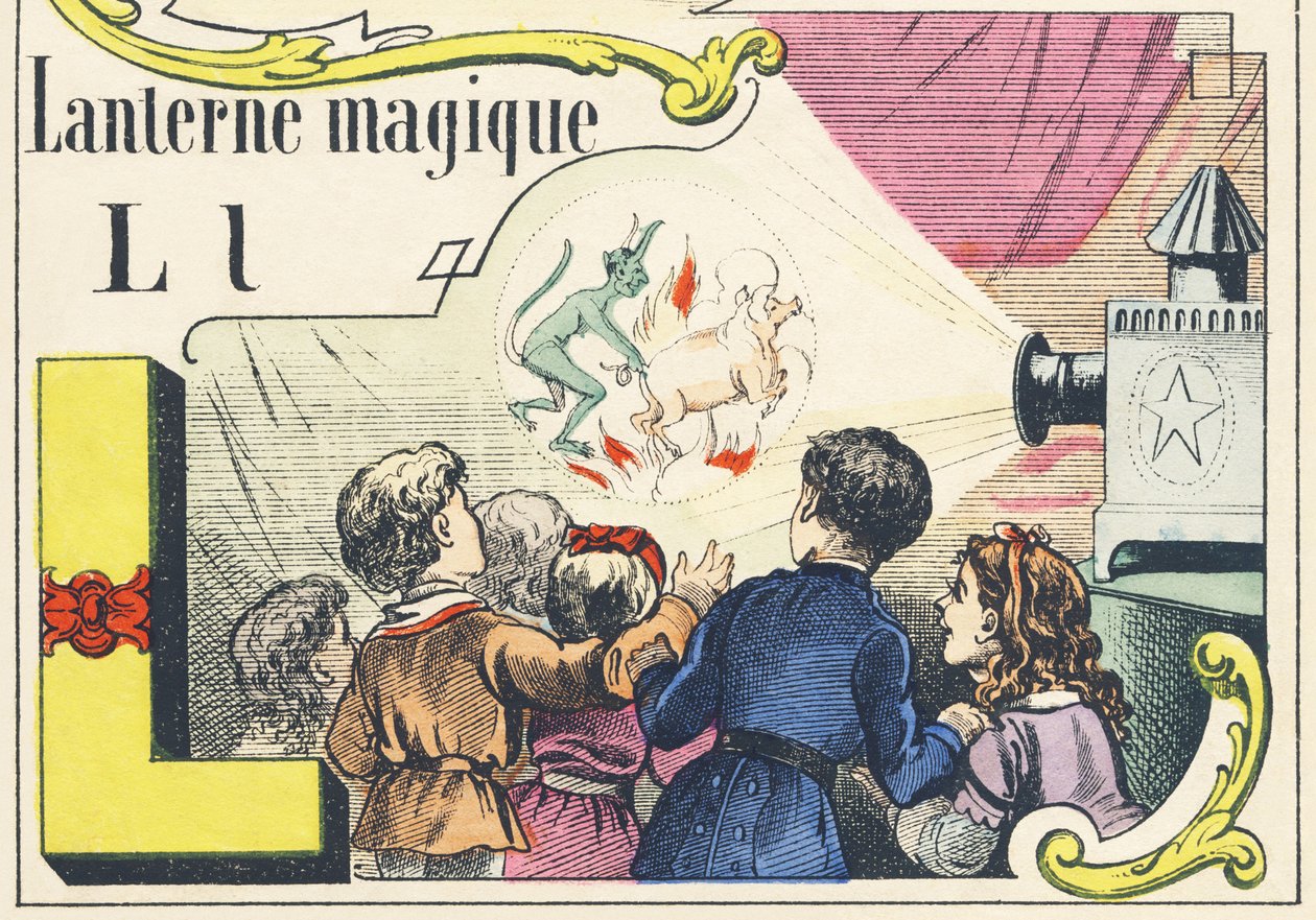 L: tryllelykt - Games Alphabet, ca. 1890 (illustrasjon) av Unbekannt