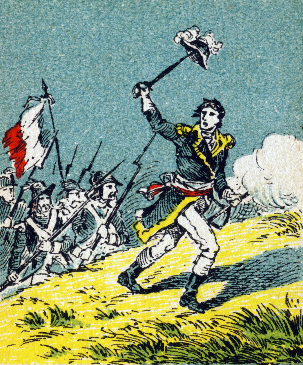 Lazare Nicholas Marguerite Carnot under slaget ved Wattignies i oktober av Unbekannt
