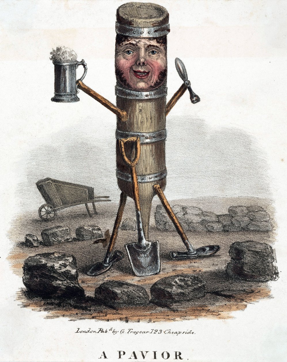 Utleggeren, figuren konstruert med verktøyene fra hans fag, ca. 1810-1860 av Unbekannt