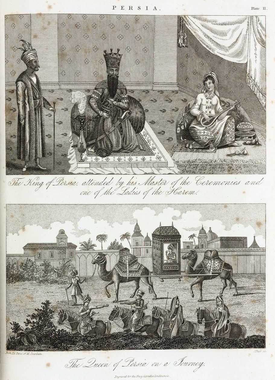 Kongen og dronningen av Persia, rundt 1810-1829 av Unbekannt