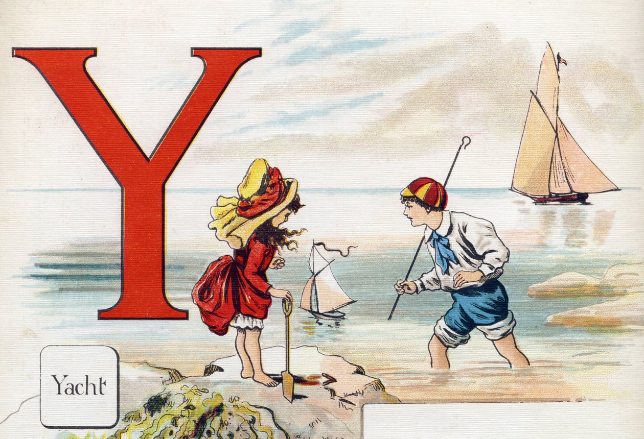Bokstav Y: Yatch. Gravering i "ABC L