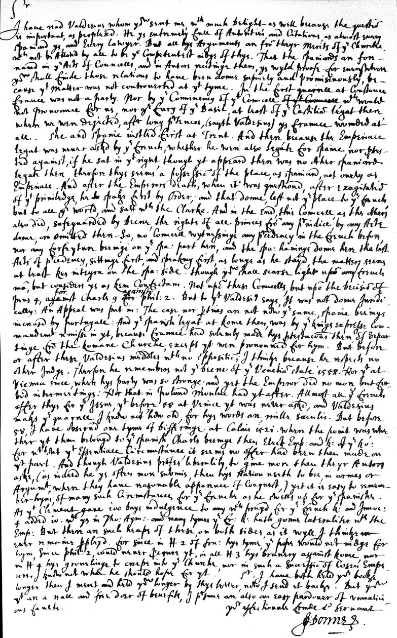 Brev skrevet av John Donne til Sir Robert Cotton, og returnerte, med kritikk, en kopi av avhandlingen 