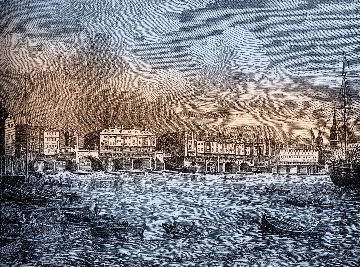 London Bridge, London av Unbekannter Künstler