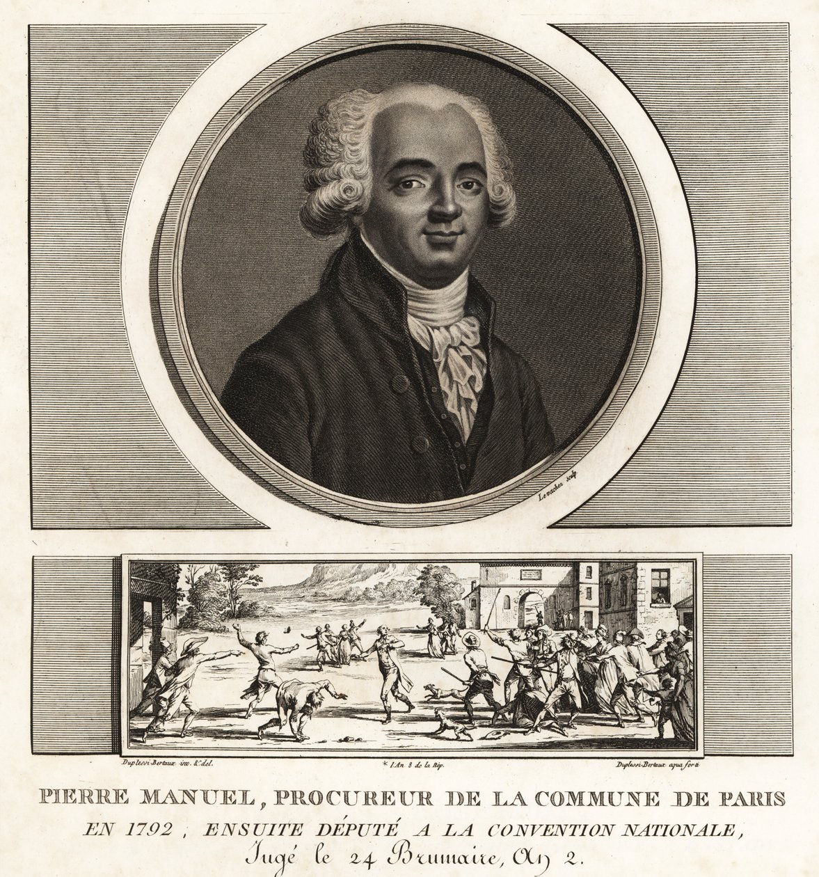 Louis Pierre Manuel, forfatter, Prucurer til kommunen i Paris, giljotinert 1793 av Unbekannt