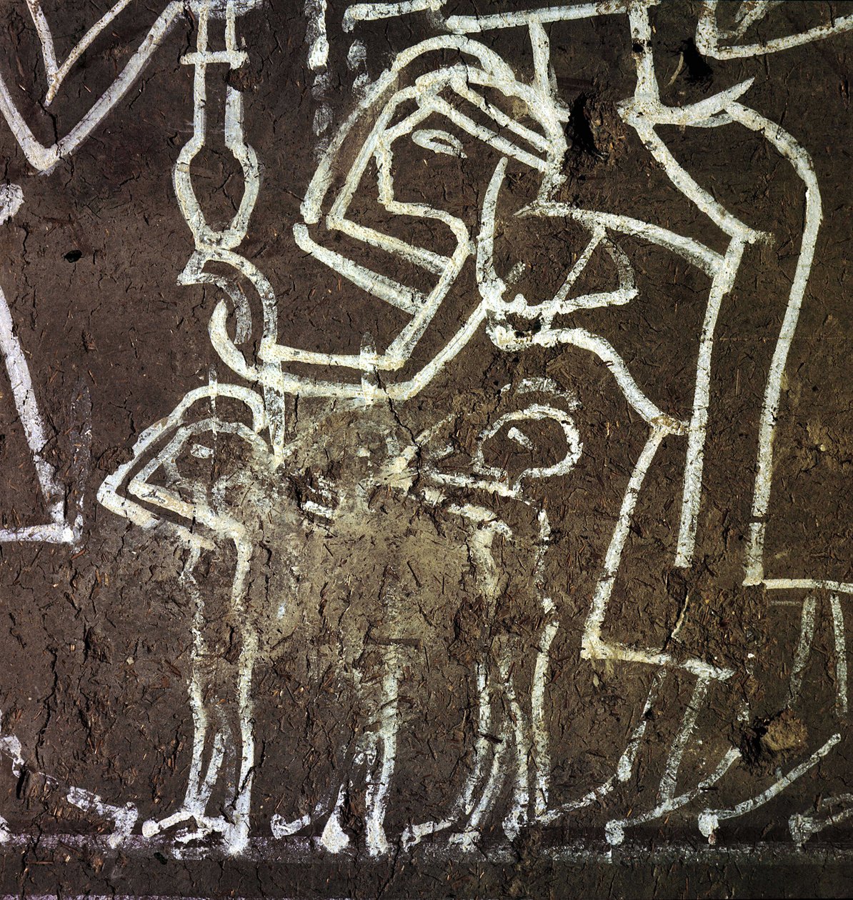 Luxor Theben: Deir el Medineh, Necropole of håndverkere, detalj av en grav 19. dynasti. av Leopold Blonder