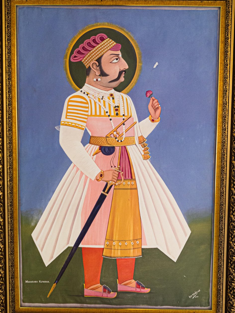 Maharaja Kumbha, Maleri, Mehrangarh Fort, Jodhpur, Rajasthan, India, Asia (bilde) av Unbekannter Künstler