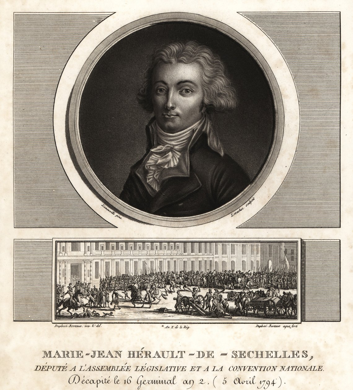 Marie-Jean Herault de Sechelles (1759-1794), fransk dommer og politiker giljotinert i terrorens Reign av Unbekannt