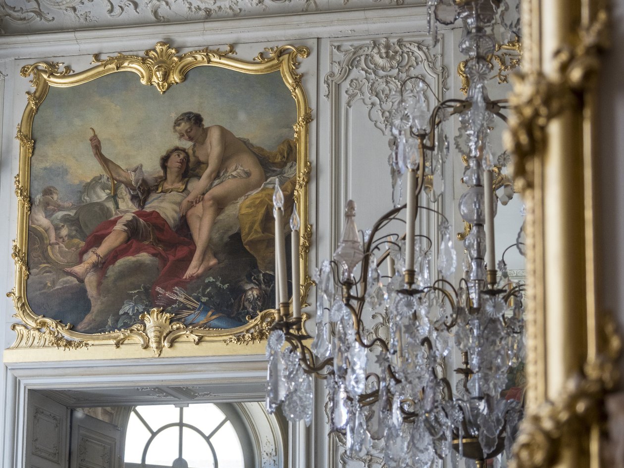Mars og Venus. Maleri av Carle Van Loo (1705-1765). Prinsens soverom, Hotel de Soubise, Paris av Unbekannt