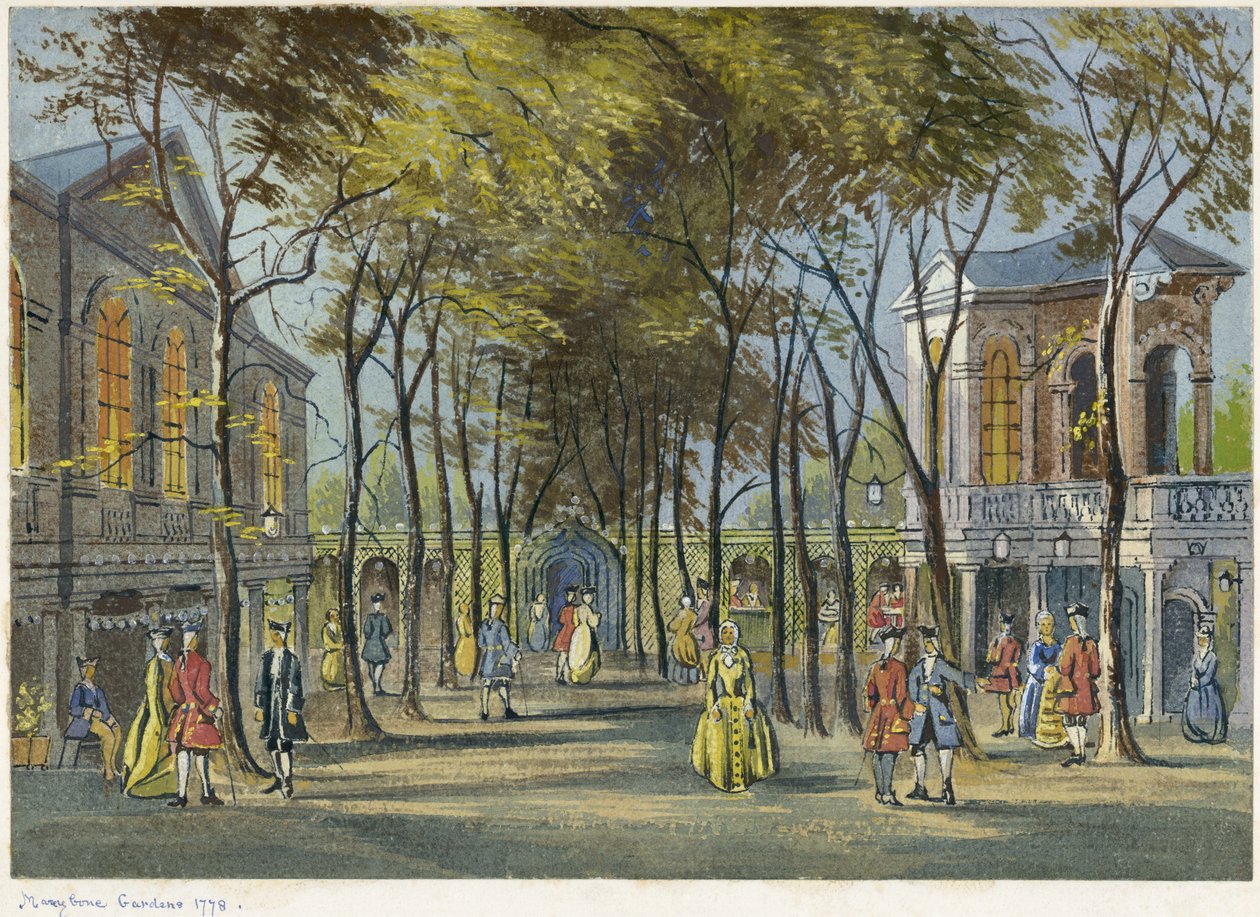 Marylebone Gardens, London 1778 av Unbekannter Künstler