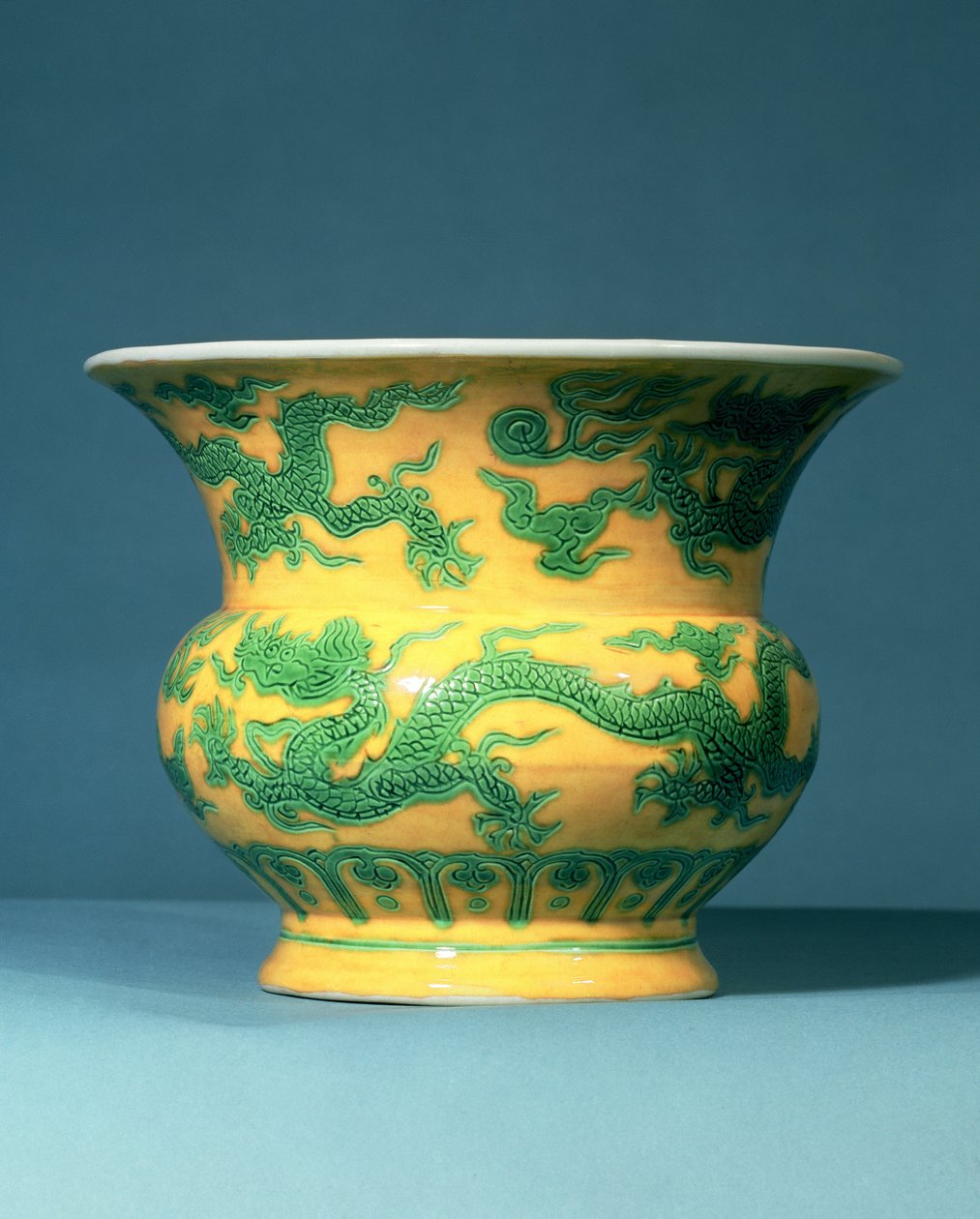 Ming grønn og gul leys krukke Chand Te periode (1506-21) av Unbekannt