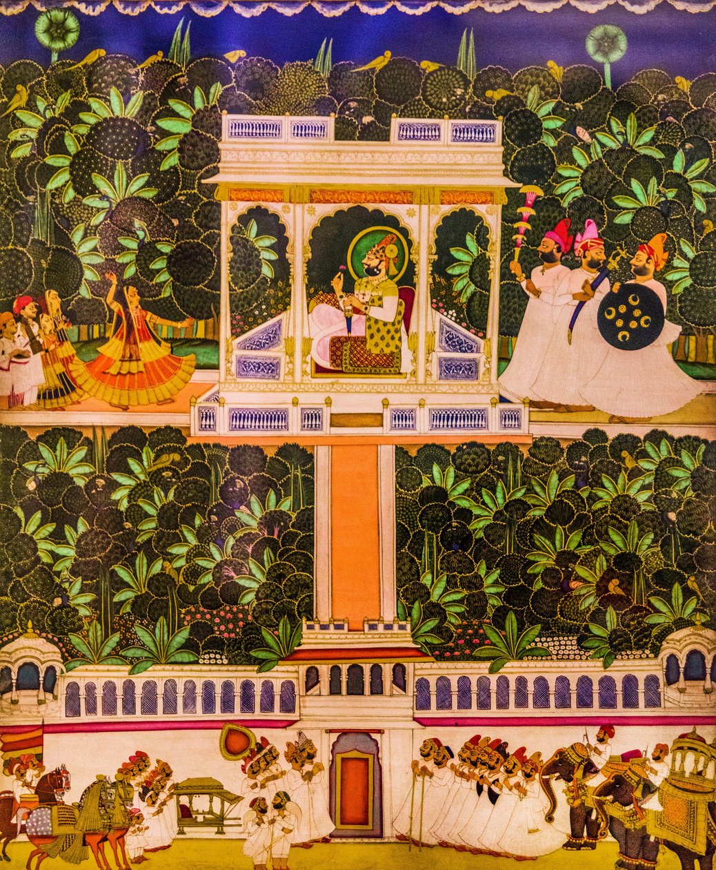 Miniatyrmaleri, Meherangarh Fort, Jodpur, Jodpur, Rajasthan, India, Asia (bilde) av Unbekannter Künstler