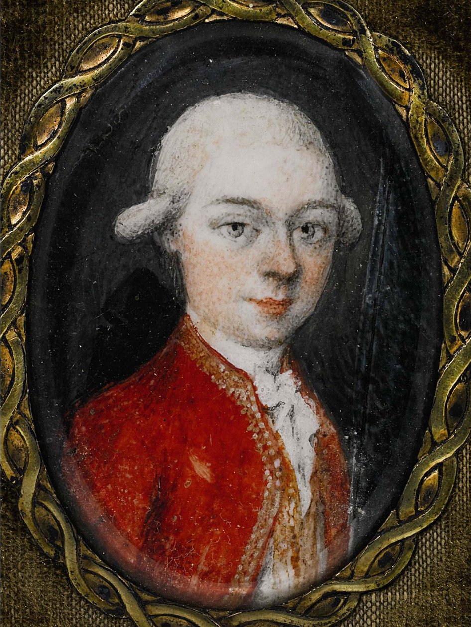 Miniatyrportrett av Wolfgang Amadeus Mozart av Unbekannt