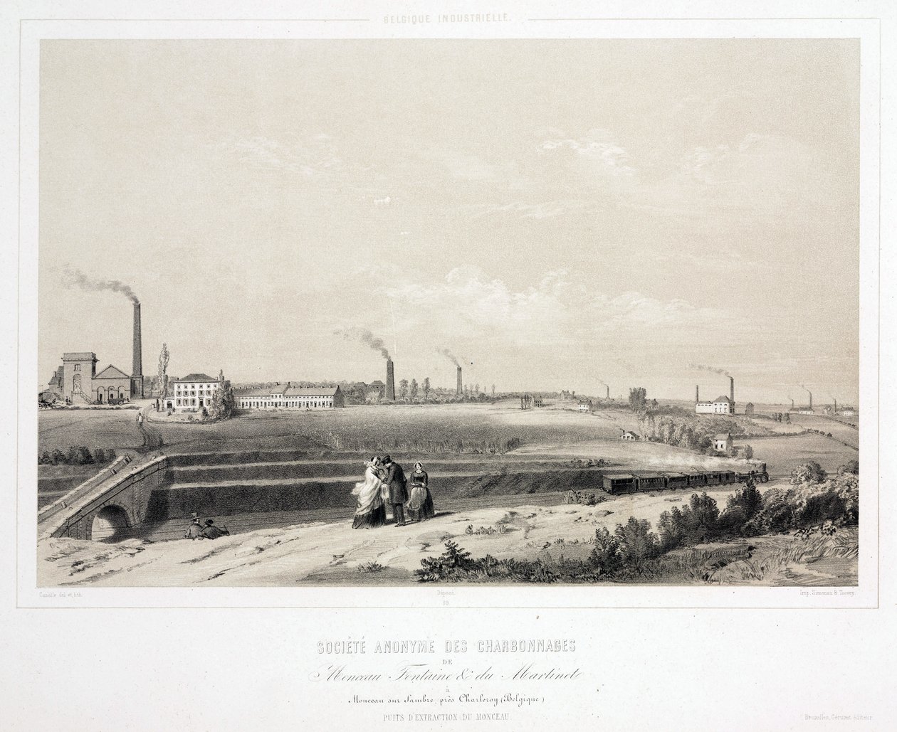 Gruvedrift, kull Monceau Fontaine & du Martinet Coalmining Ltd, Belgia av Unbekannt