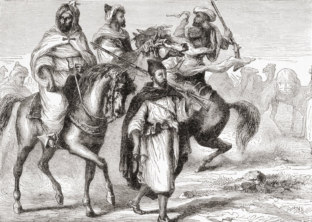 Moors på 1800-tallet, fra 'Afrika' av Keith Johnston, utgitt 1884 av Unknown