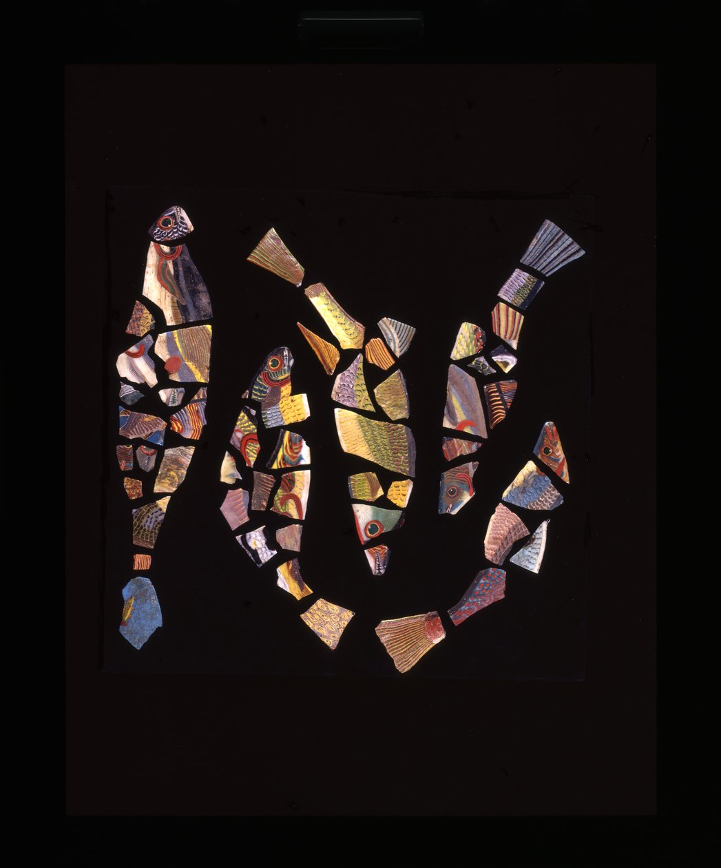 Mosaikkfiskflisfragmenter, ca. 1. århundre f.Kr. - 1. århundre e.Kr av Unbekannt