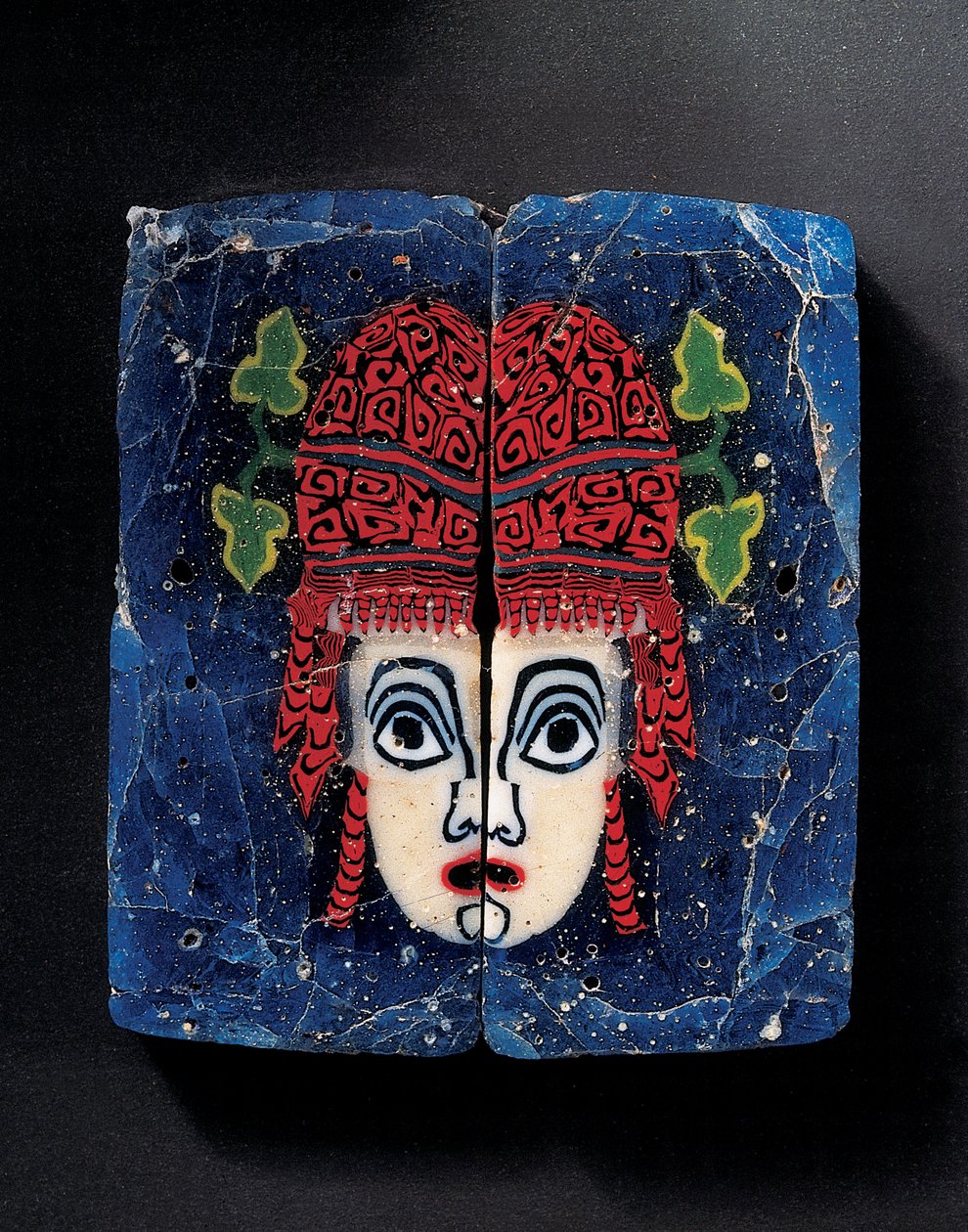 Mosaikkinnlegg av en ny komedie Maenad-maske, romano-egyptisk, ca. 1. århundre f.Kr. av Unbekannt