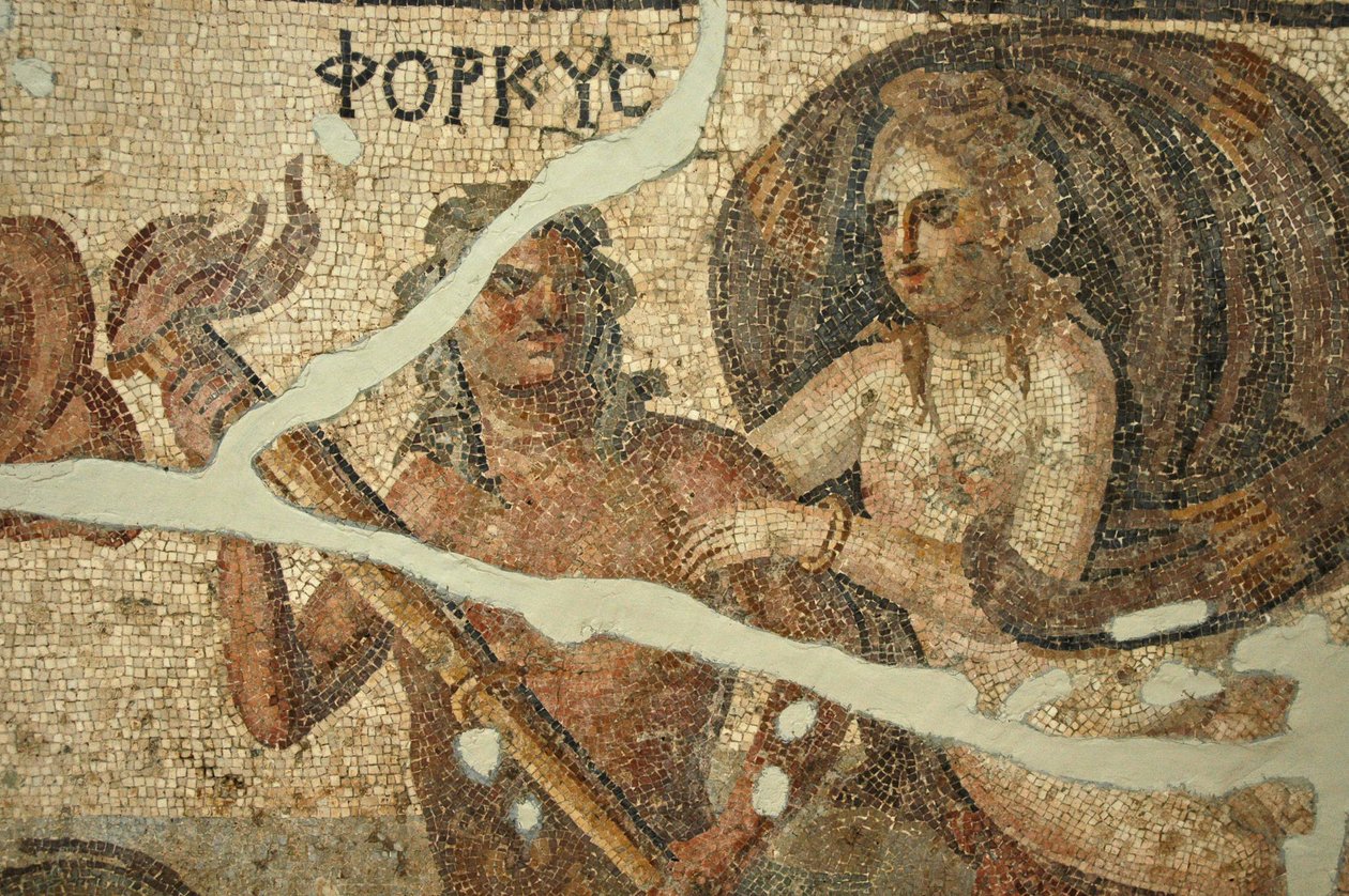 Mosaikk av sjøscene, Tyrkia av Unbekannt