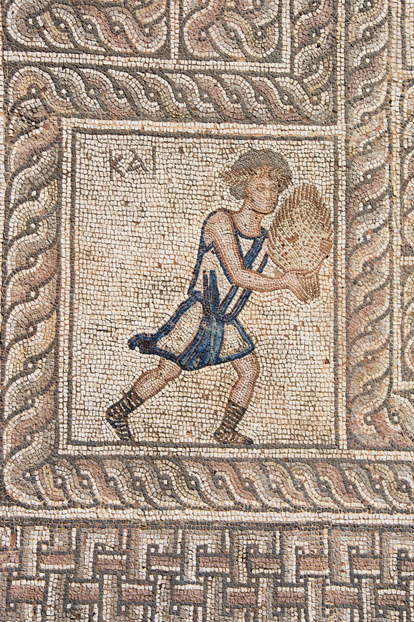 Mosaikker i den romerske agoraen (5. århundre e.Kr.), Delphi (??????), Peloponnes, Hellas (bilde) av Unknown