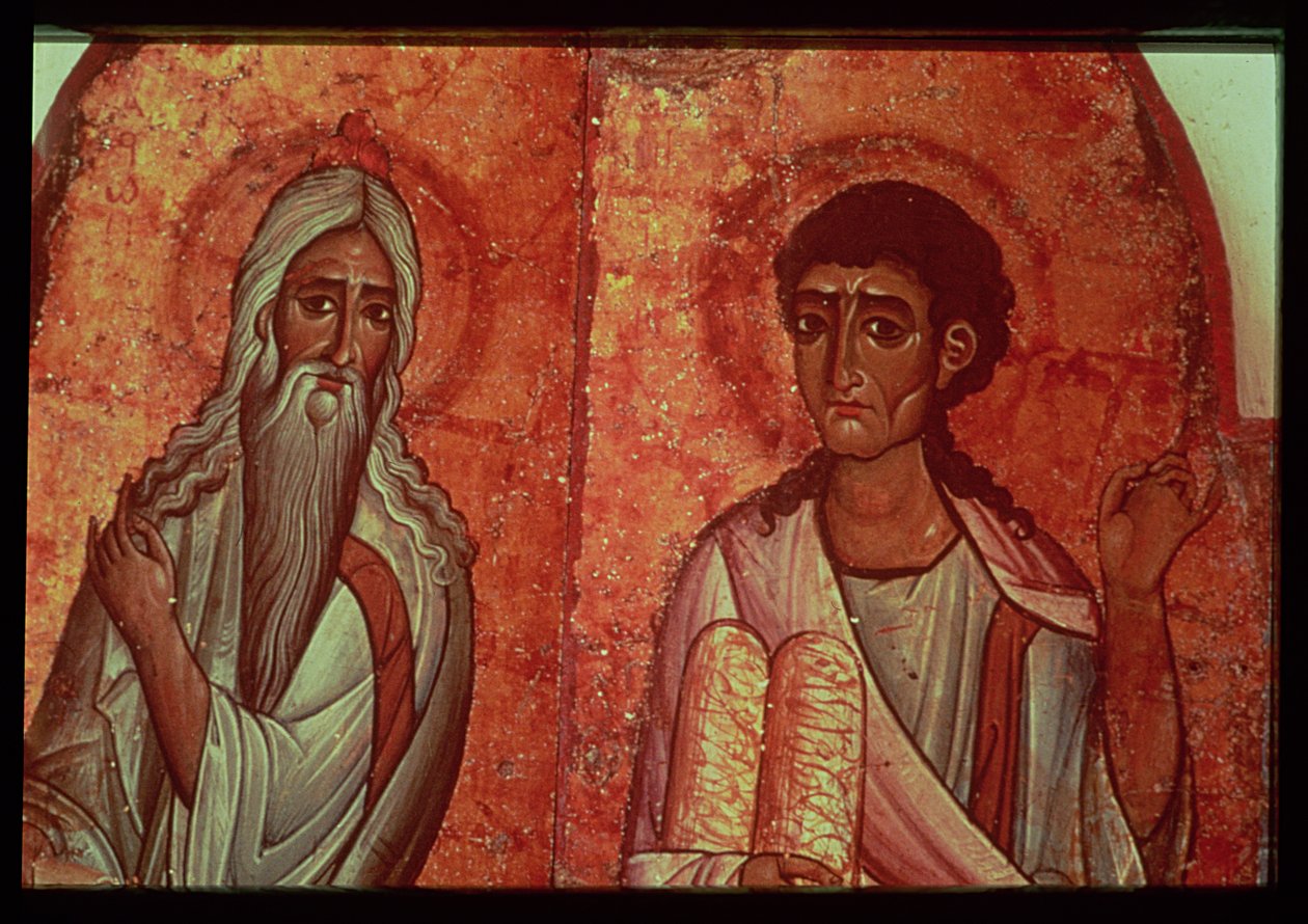 Moses med lovens tavler, 600-tallet (fresco) av Unbekannter Künstler