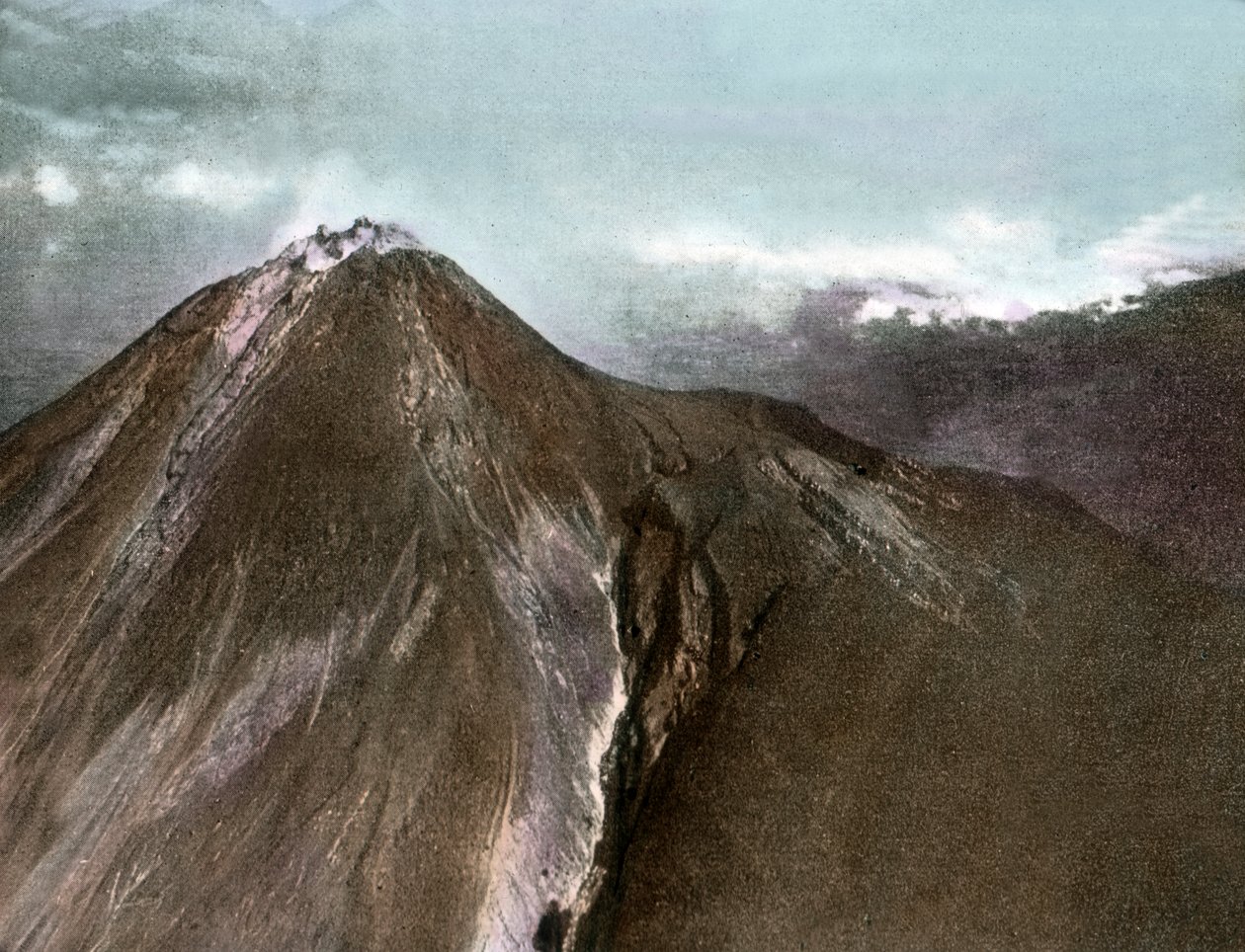Merapi-vulkanen på Java-øya av Unbekannter Künstler