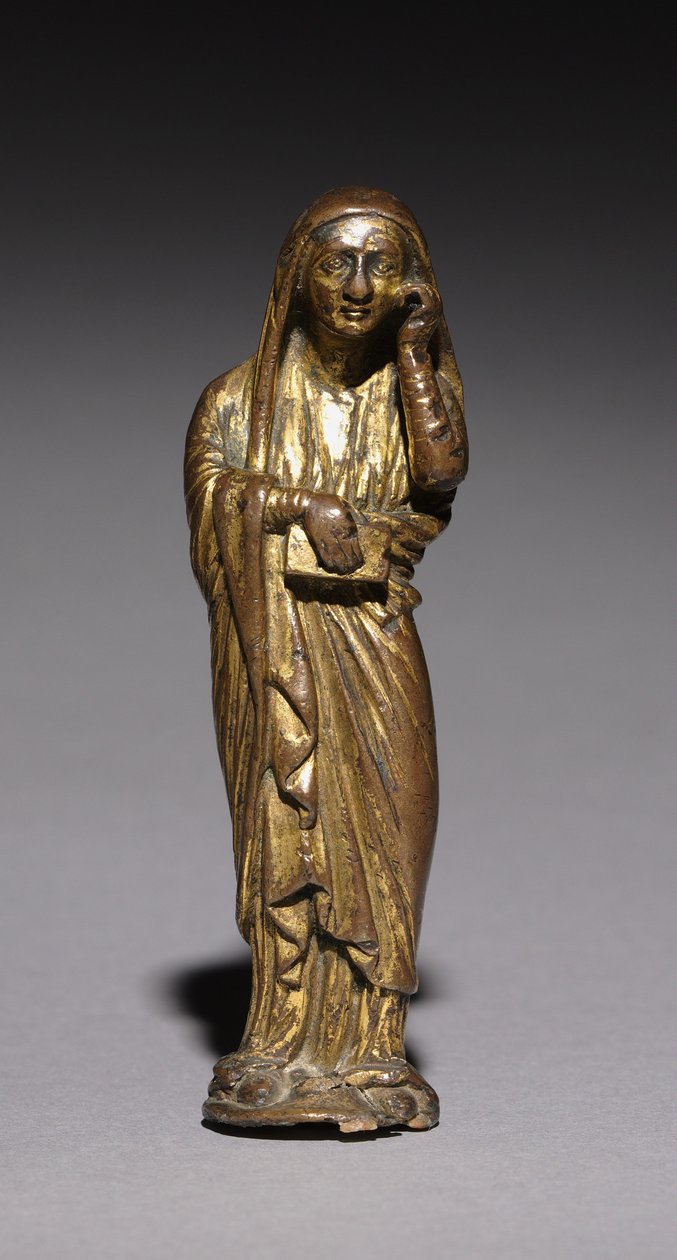 Sørgende Maria, sannsynligvis fra et alterkors, 1200-1300 av Unbekannt