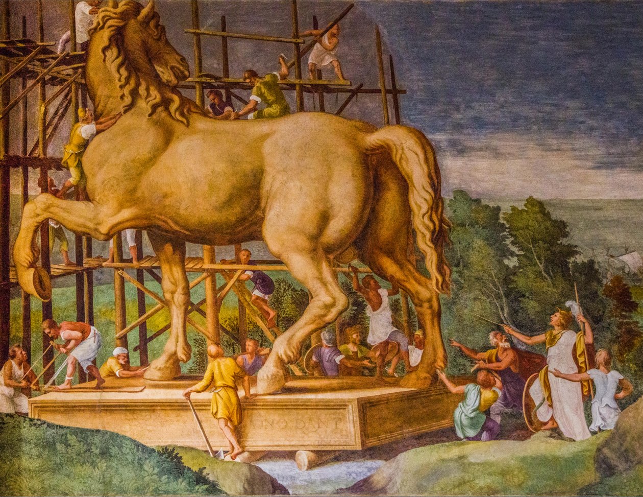 Veggmaleri i Palazzo Duccale, Royal Palace, San Giorgio Castle, Mantua, Lombardia, Italia, Europa (bilde) av Unbekannter Künstler