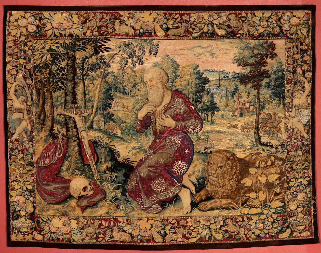 Museumssamlinger. flamsk billedvev. Saint Hieronymus (botferdig Saint Hieronymus). av Alec Hunter