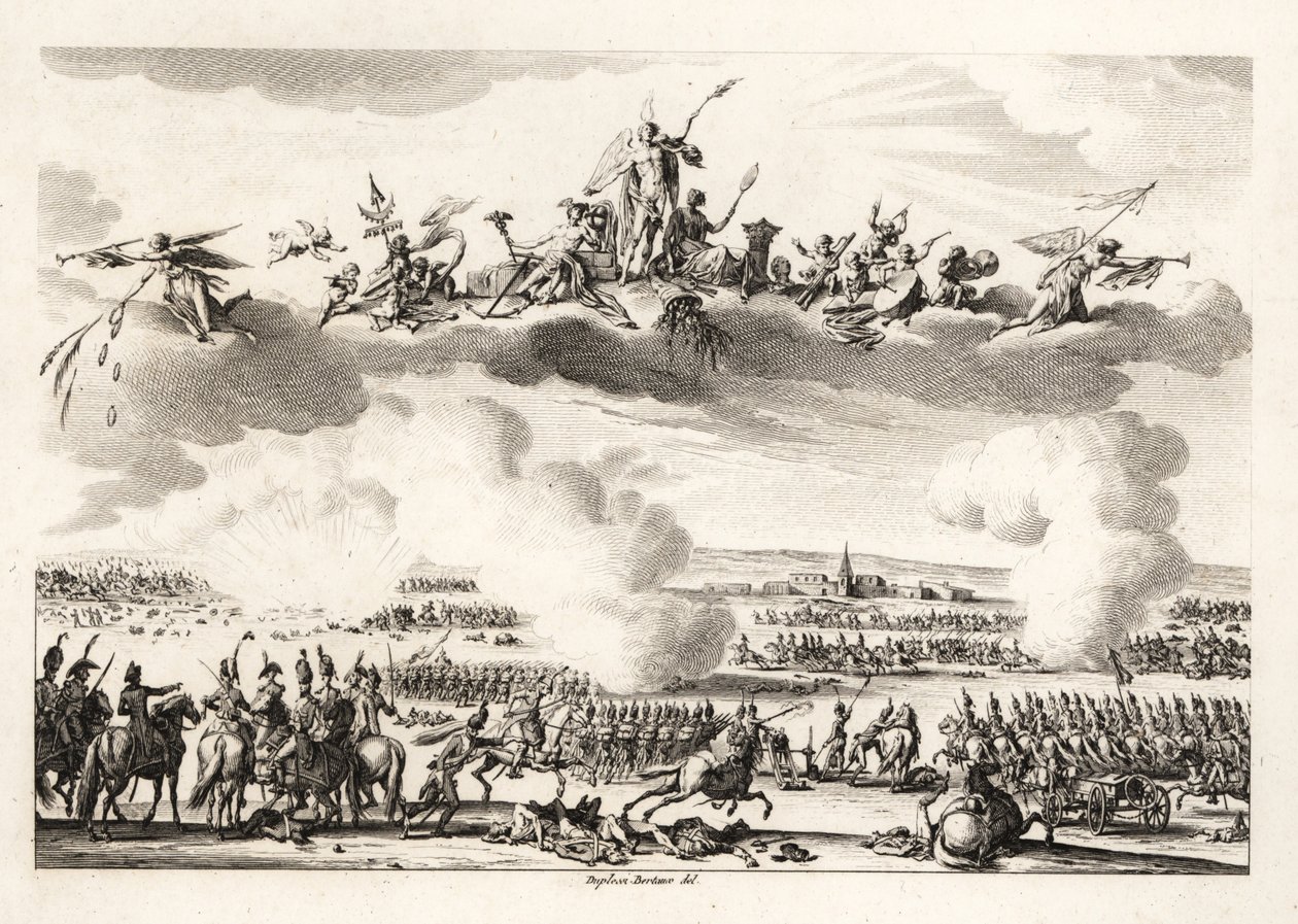 Napoleon Bonaparte, den franske republikkens første konsul, kommanderte den franske hæren i slaget ved Marengo av Unbekannt