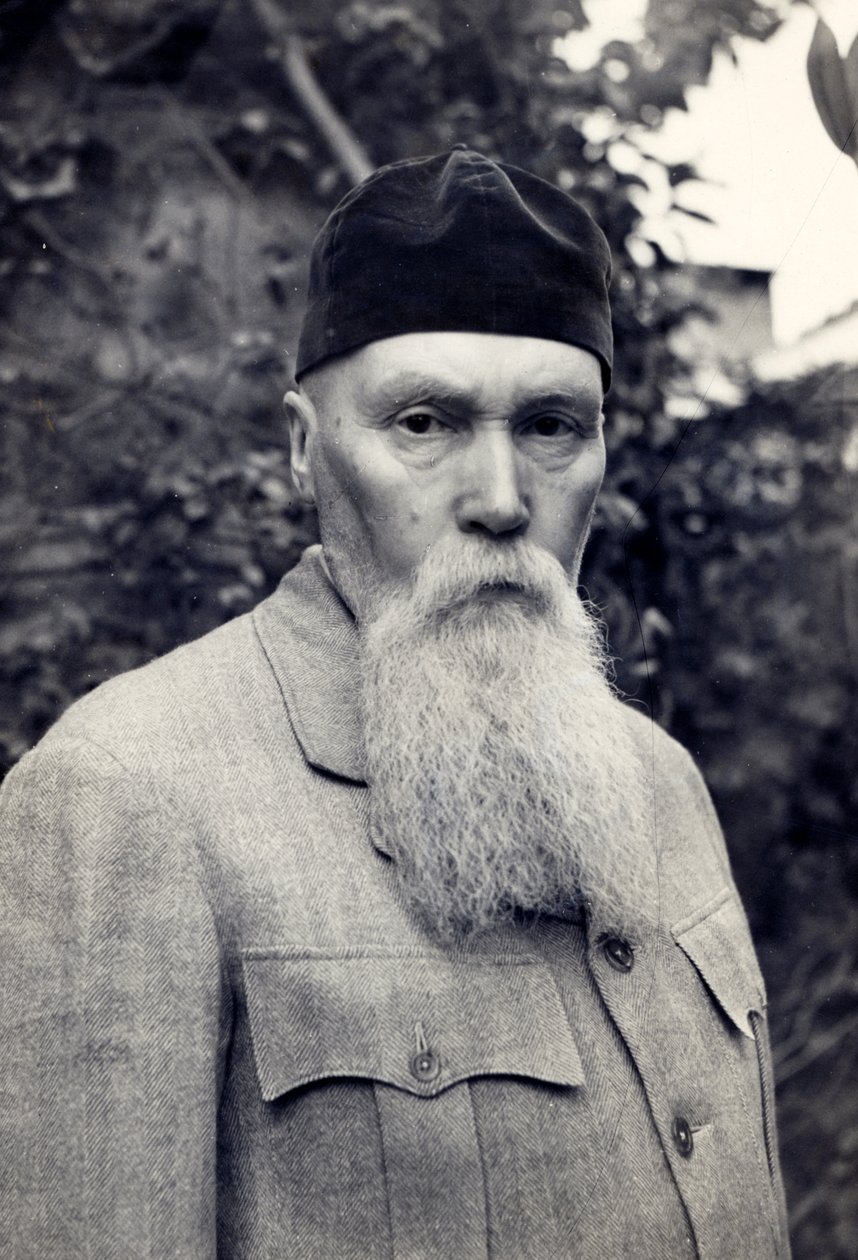 Nicholas Roerich, Naggar, India, ca. 1936-42 (s/hvitt-bilde) av Unbekannt