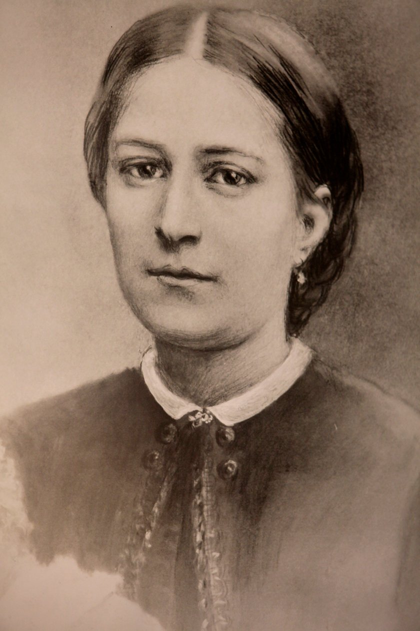 Notre-Dame-des-Victoires-basilikaen; Louis og Zelie Martins kapell; Portrett av Zelie Martin; Paris, Frankrike av Unbekannt