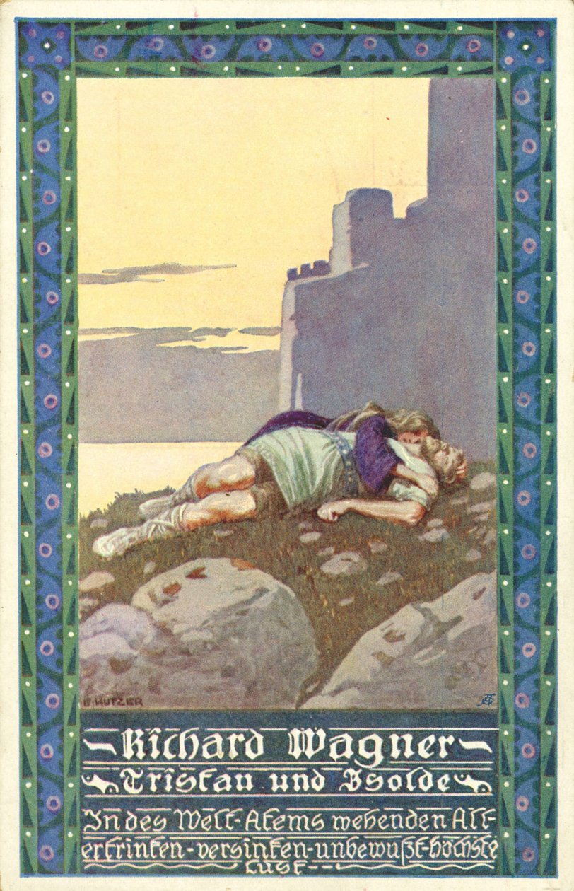 Opera Tristan og Isolde av Wagner (plakat) av Unbekannter Künstler