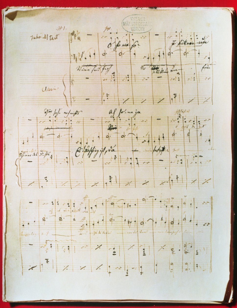 Originalpartitur av wienervalsen 