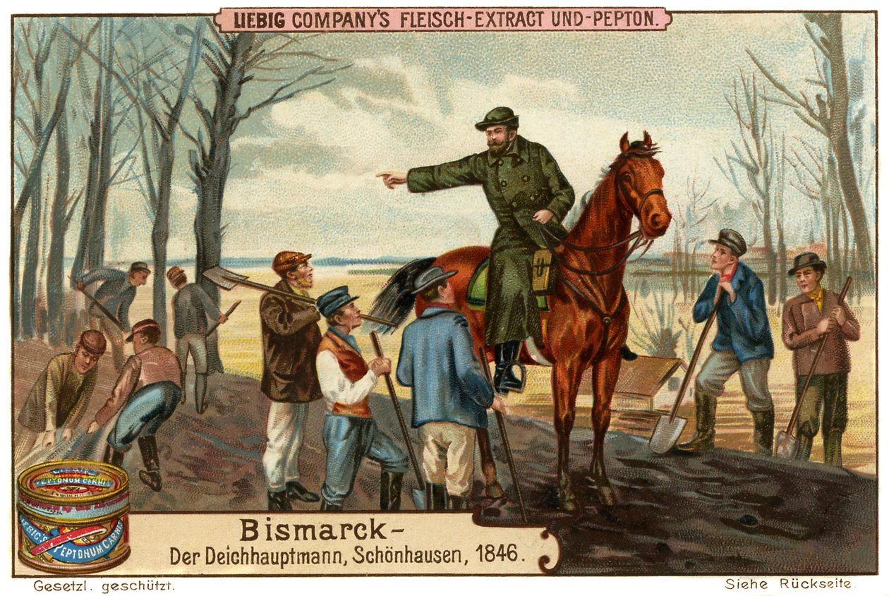 Otto von Bismarck som dikemester i 1846 av Unbekannter Künstler