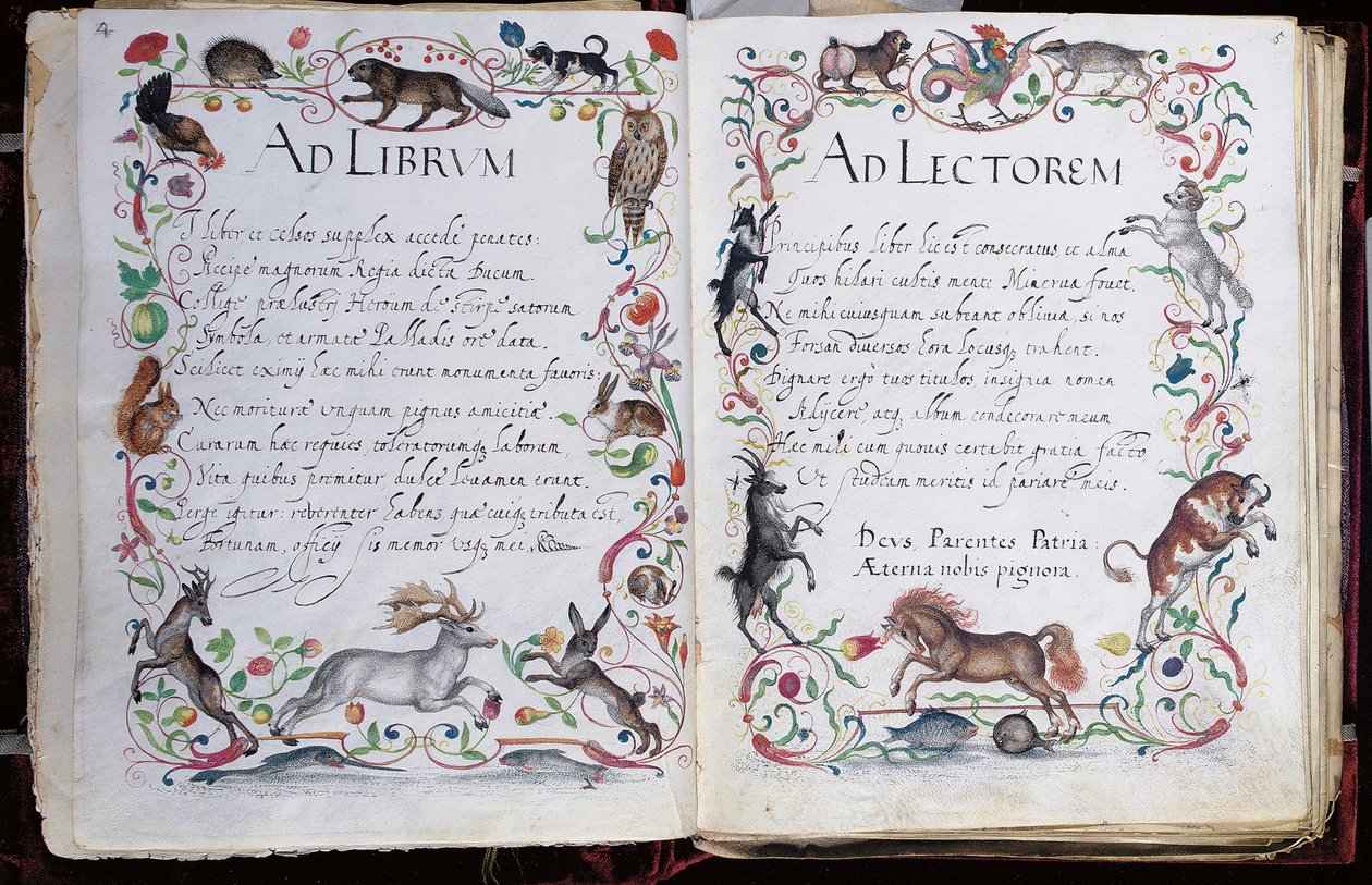 Sider fra albumet Amicorum av Philipp Hainhofer, 1596-1633 av Unbekannt